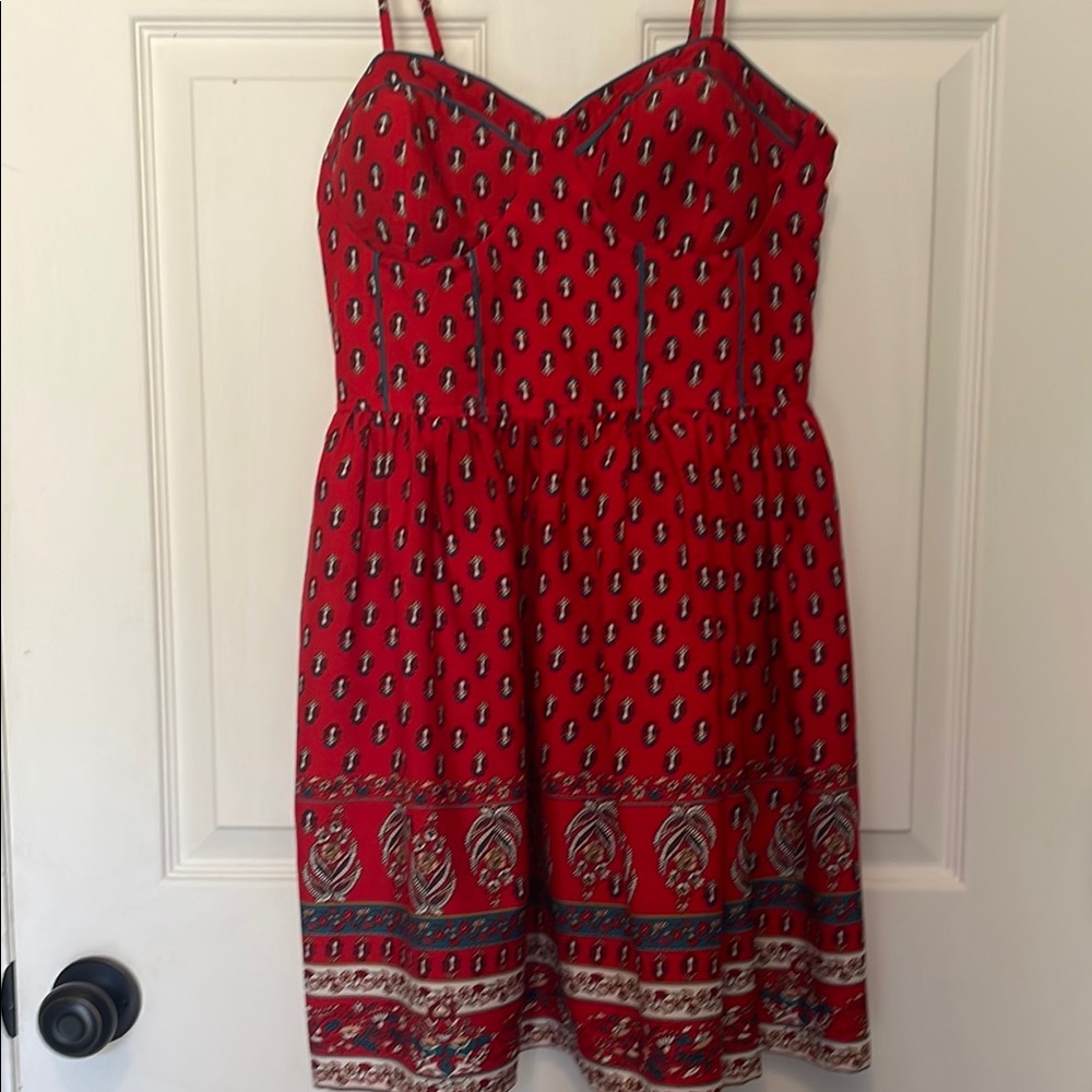 Band of Gypsies Red Patterned Rockabilly Sundress